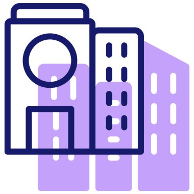 Bina. Web simgesi basit illüstrasyon 