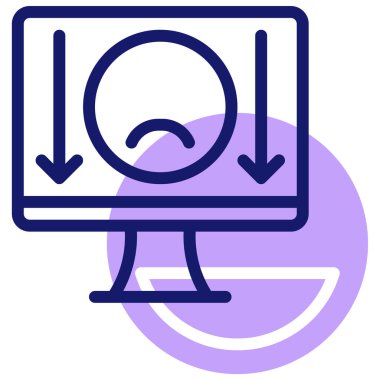 Bilgisayar. Web simgesi basit illüstrasyon