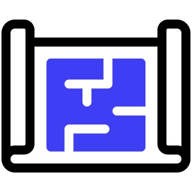 Şablon simgesi, vektör illüstrasyonu