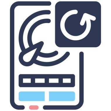 Cep telefonu. Web simgesi basit illüstrasyon