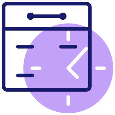 zamanlama simgesi, vektör illüstrasyonu basit tasarım