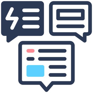 tartışma ve değişim simgesi, vektör illüstrasyonu basit tasarım