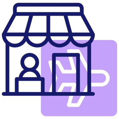 ofis simgesi, vektör illüstrasyonu basit tasarım