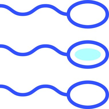 Sperm modern simgesi, vektör illüstrasyonu