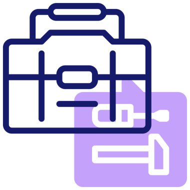 Alet çantası. Web simgesi basit illüstrasyon 