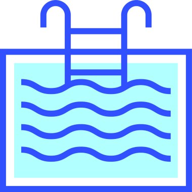 yüzme havuzu web simgesi basit tasarım