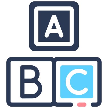 Alfabe. Web simgesi basit illüstrasyon