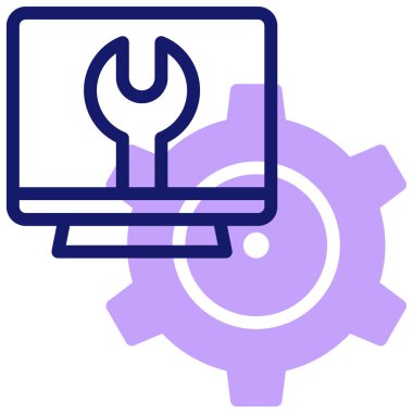 Servis. Web simgesi basit illüstrasyon