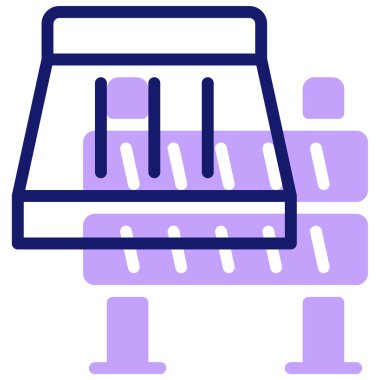 Bariyer. Web simgesi basit illüstrasyon