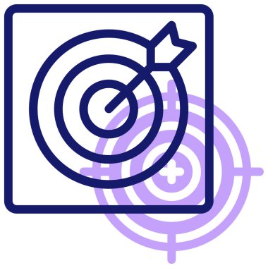 Hedef, simge vektör illüstrasyonunu hedefle