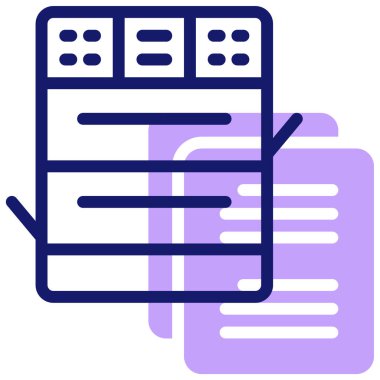 Fotokopi. Web simgesi basit illüstrasyon