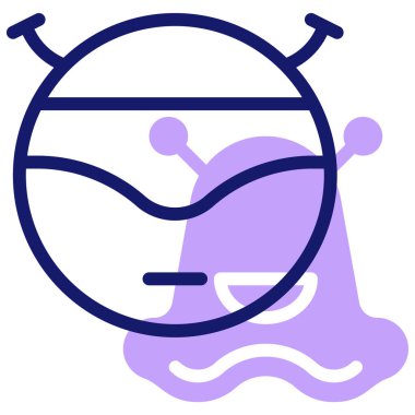 Uzaylı. Web simgesi vektör illüstrasyonu