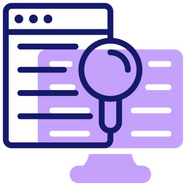 Araştırma Web simgesi basit illüstrasyon