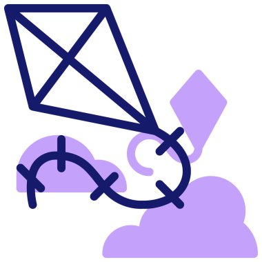 Uçurtma simgesinin vektör çizimi