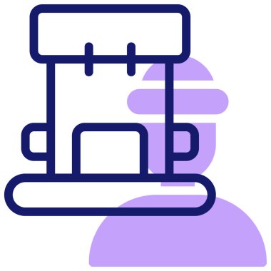 sırt çantası simgesi, vektör illüstrasyonu basit tasarım