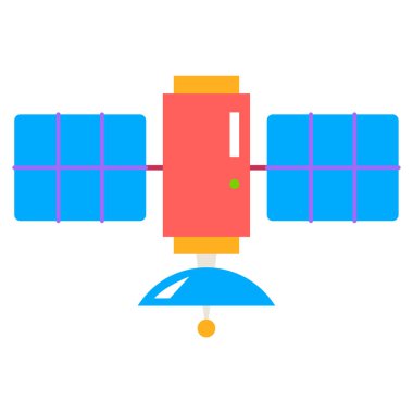 uydu simgesi vektör illüstrasyonu