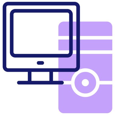 bilgisayar simgesi, vektör illüstrasyonu basit tasarım