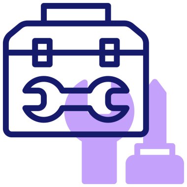 Alet çantası. Web simgesi basit illüstrasyon 