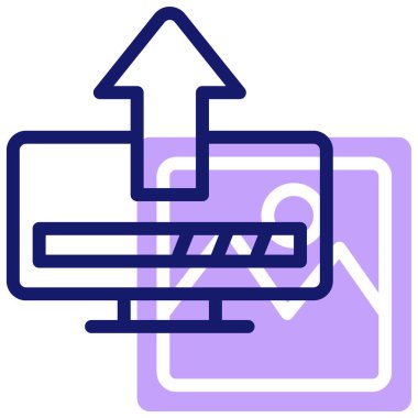 Yükle. Web simgesi basit illüstrasyon