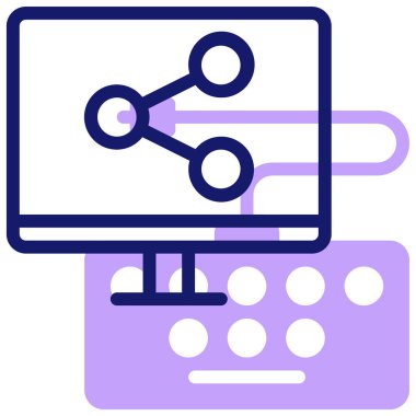 bilgisayar simgesi, vektör illüstrasyonu basit tasarım