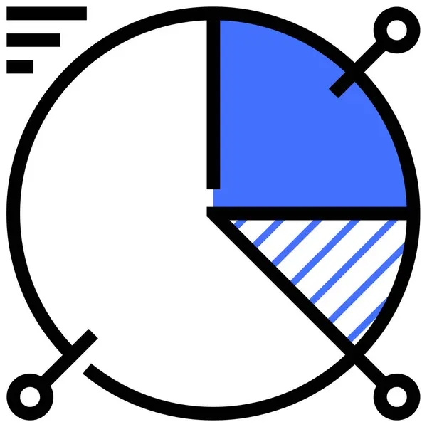 Vector Illustration Pie Chart Modern Icon — Stock Vector