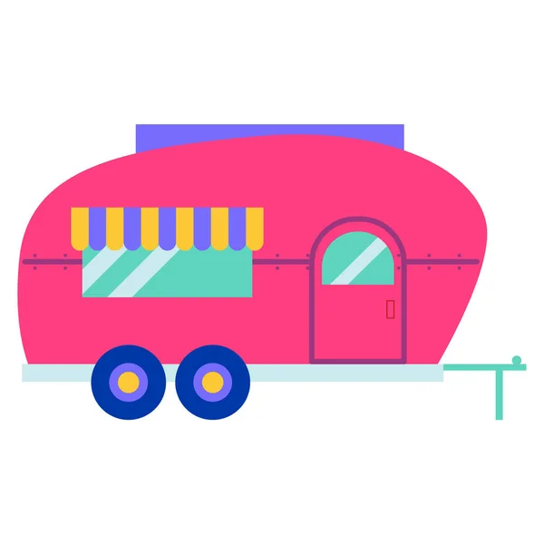 Caravana Icono Web Ilustración Simple — Vector de stock
