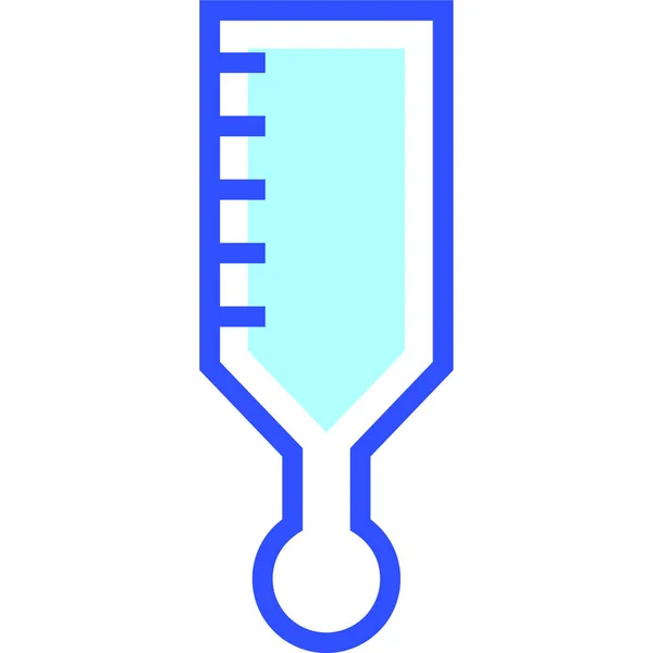 Thermometer Web Icoon Eenvoudige Illustratie — Stockvector