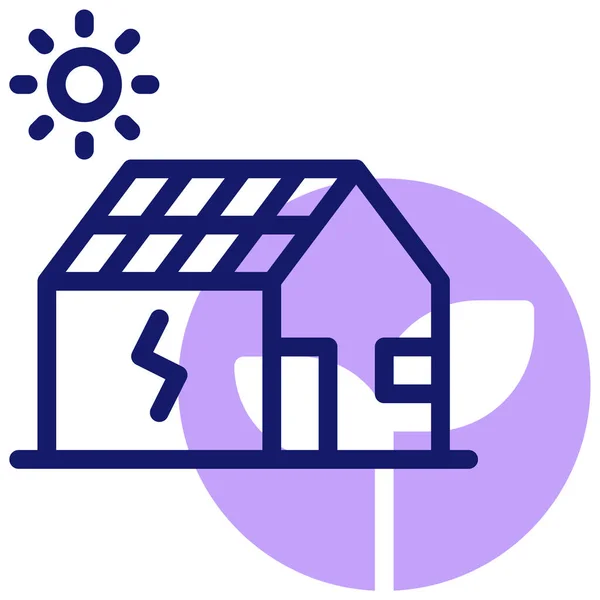 Sonnenenergie Einfaches Design — Stockvektor