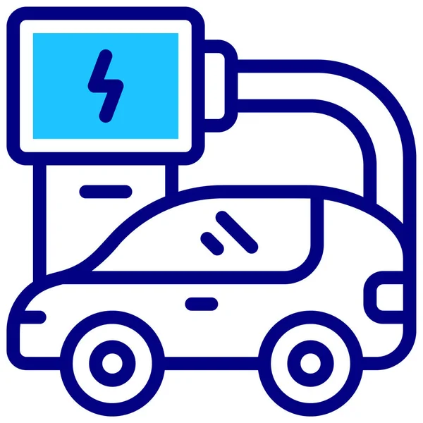 Electric Car Web Icon Simple Illustration — ストックベクタ