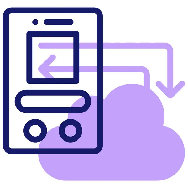 Smartphone Icoon Vector Illustratie Eenvoudig Ontwerp — Stockvector