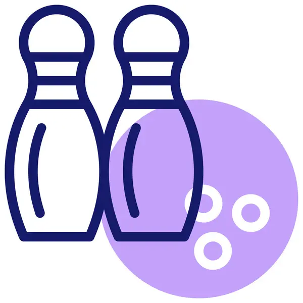Bowling Icône Web Illustration Simple — Image vectorielle