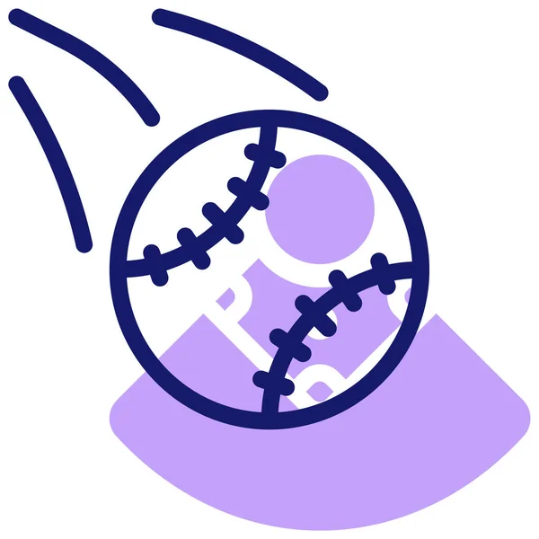 Baseball Web Symbol Einfache Illustration — Stockvektor
