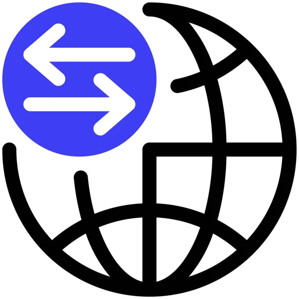 Παγκόσμιο Δίκτυο Απλή Απεικόνιση — Διανυσματικό Αρχείο