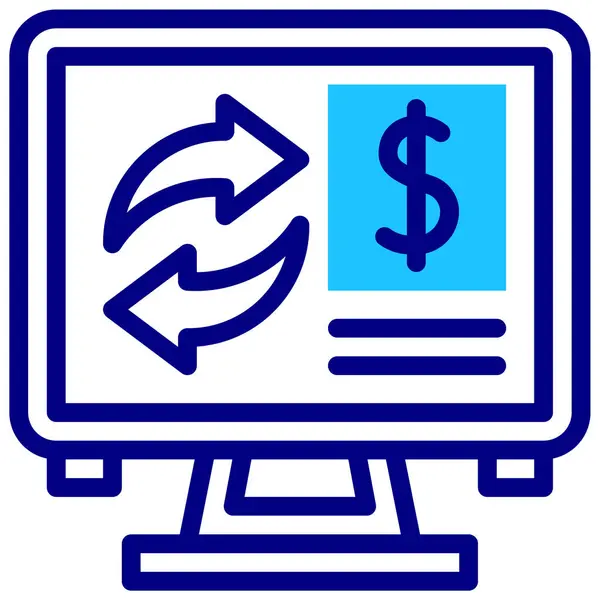 Money Exchange Web Icon Simple Illustration — 스톡 벡터