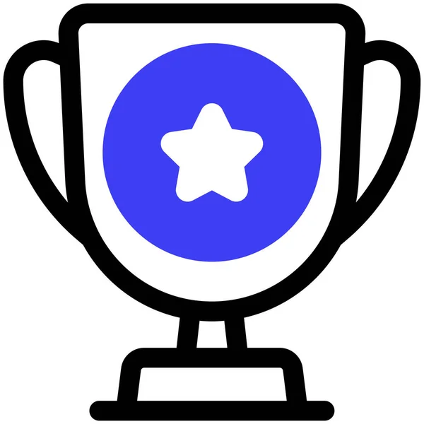 Coupe Trophée Icône Web Illustration Simple — Image vectorielle