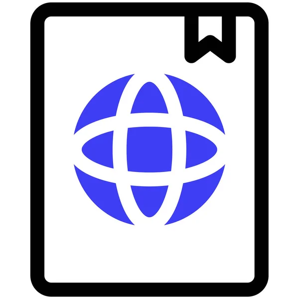 Passaporto Icona Web Vettoriale Illustrazione — Vettoriale Stock