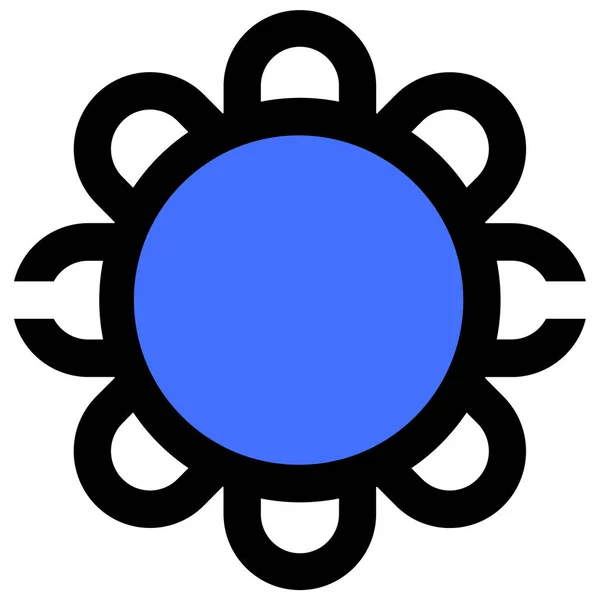 Сонячна Веб Іконка Простий Дизайн — стоковий вектор