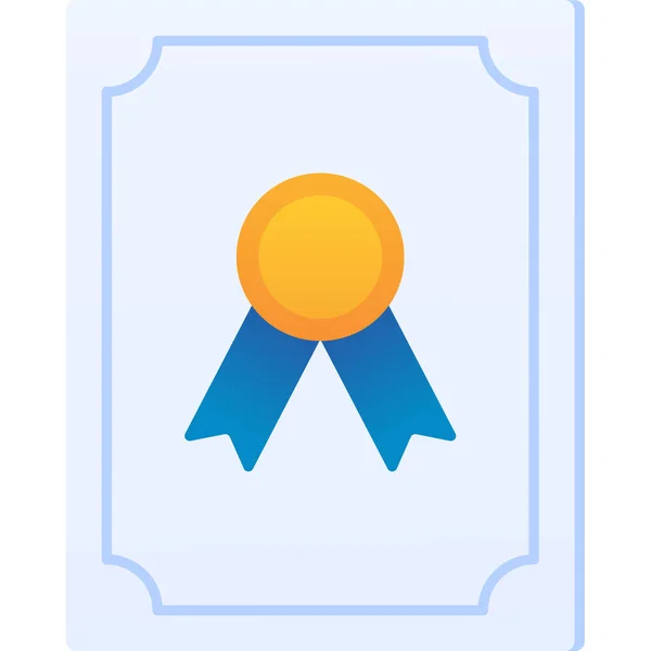 Certificate Icon Vector Illustration Simple Design — 스톡 벡터