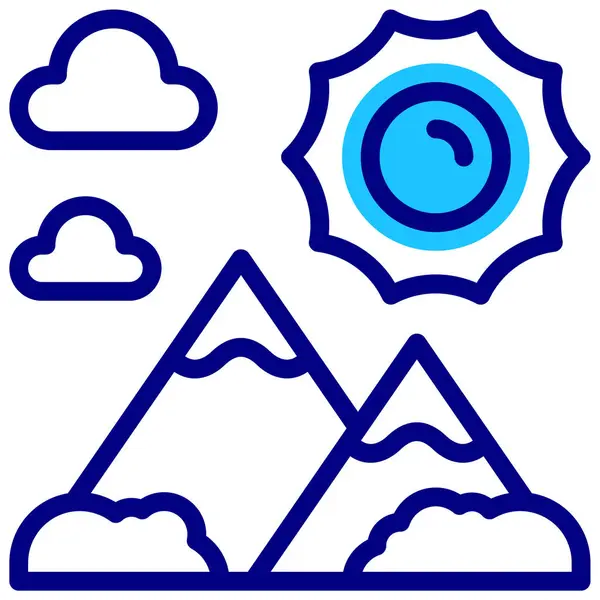 Beautiful Mountain Web Icon Simple Illustration — Stock Vector