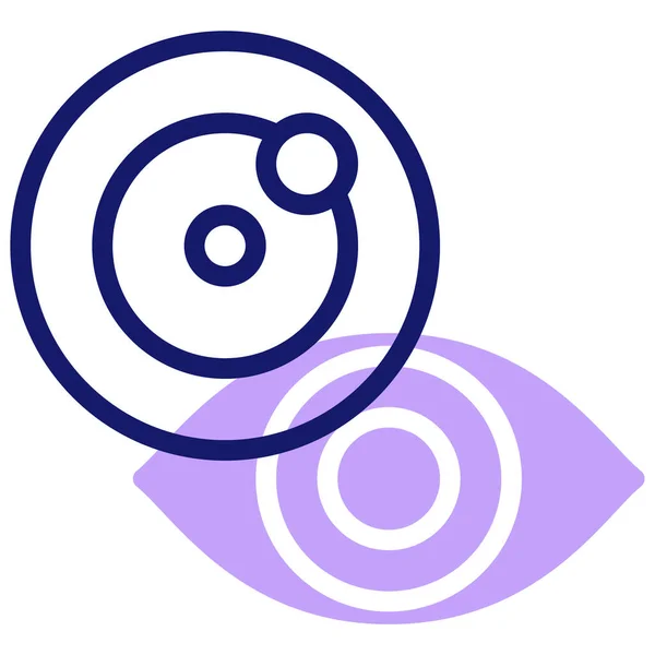 Icona Dell Occhio Disegno Semplice Illustrazione Vettoriale — Vettoriale Stock