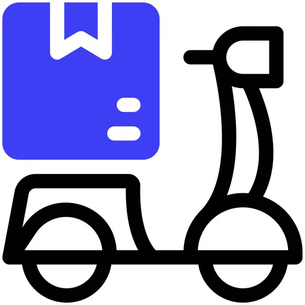 Мотоцикл Веб Проста Ілюстрація Значок — стоковий вектор