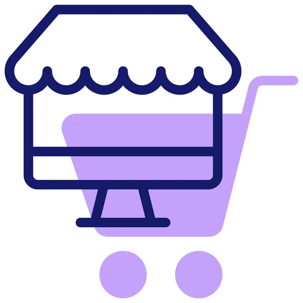 Online Store Icon Vector Illustration — Stockvektor