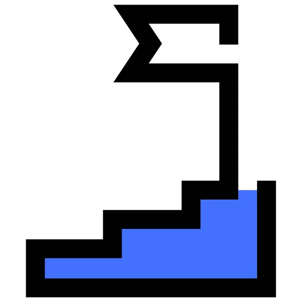 Icono Escalera Ilustración Vectorial — Vector de stock