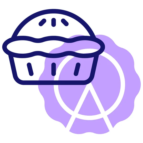 Tortensymbol Web Symbol Einfache Illustration — Stockvektor