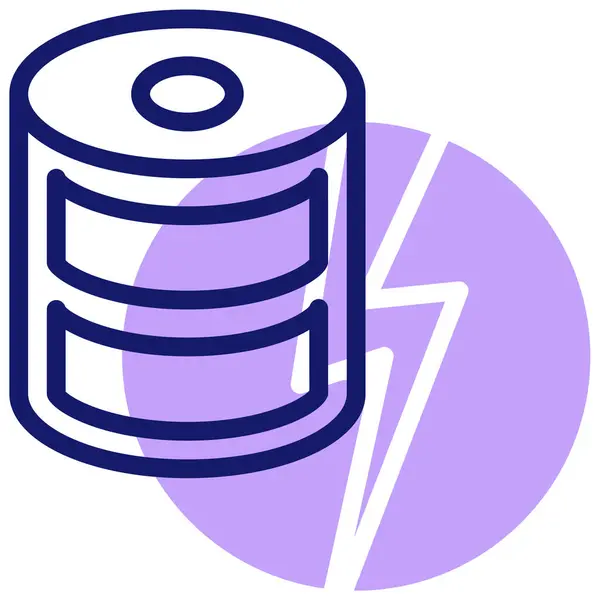 Bateria Ícone Web Ilustração Simples — Vetor de Stock