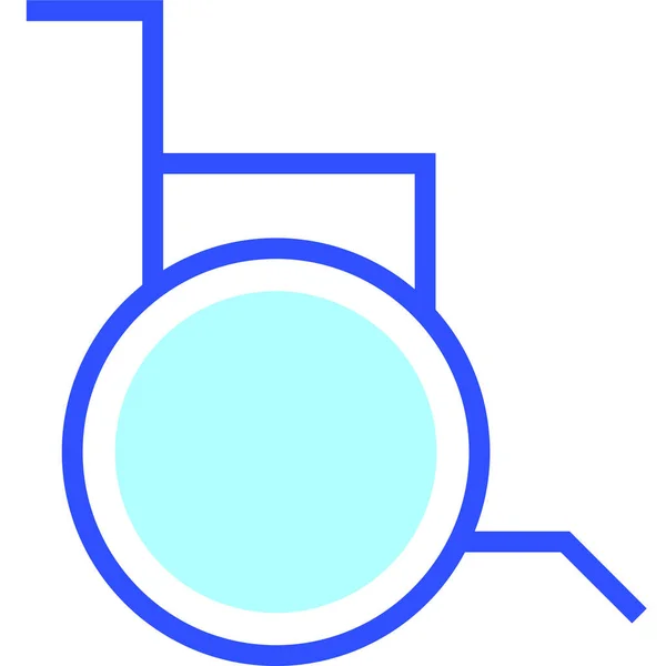 Moderní Ikona Invalidního Vozíku Vektorová Ilustrace — Stockový vektor