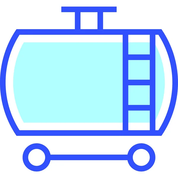 Petrol Tanker Web Icon Simple Illustration — Stock Vector