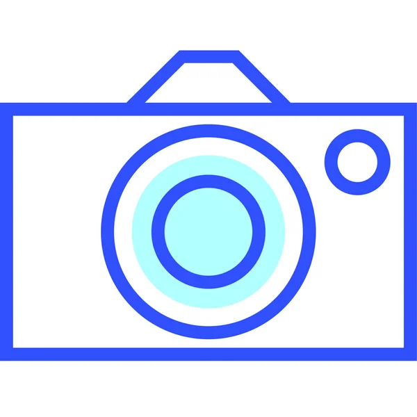 Icône Caméra Photographique Illustration Simple — Image vectorielle