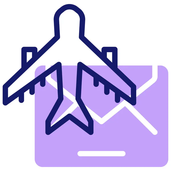 Avião Ícone Web Ilustração Simples —  Vetores de Stock