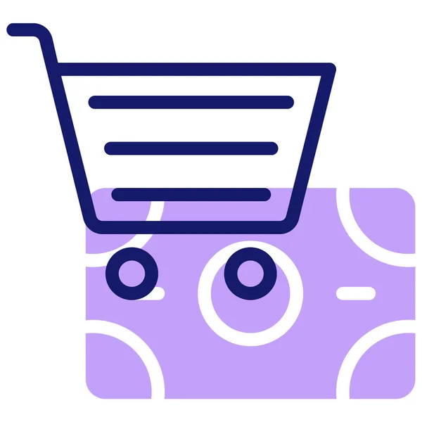Einkaufen Web Symbol Einfache Illustration — Stockvektor